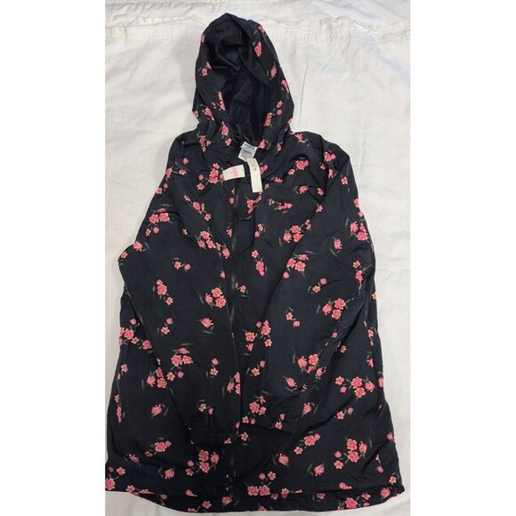 Victoria's Secret Pink Long Anorak Windbreaker Jacket Size Med/Large Black NWT - Picture 10 of 16